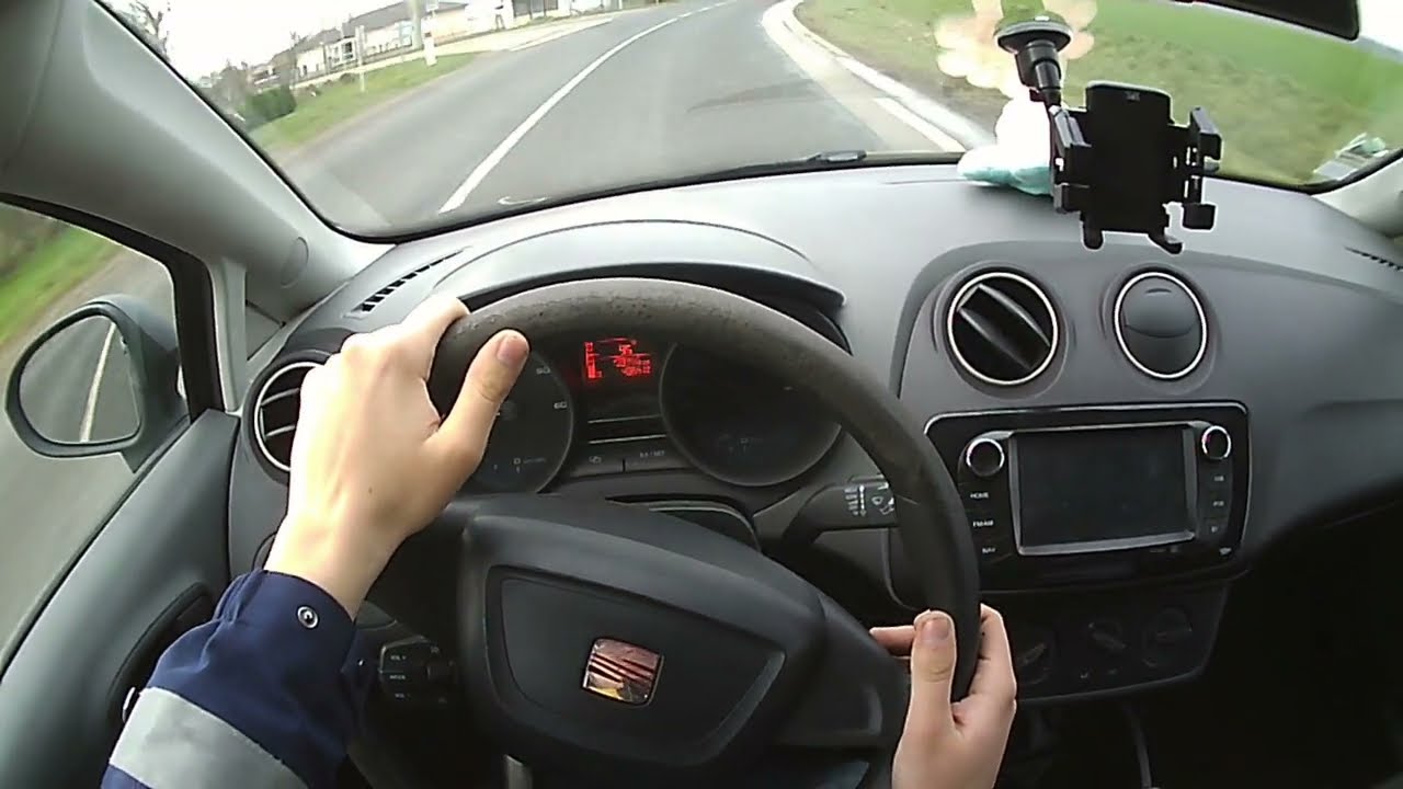 POV Drive Wotk to Home with Seat Ibiza IV 1.2 TDI 75cv of 2011