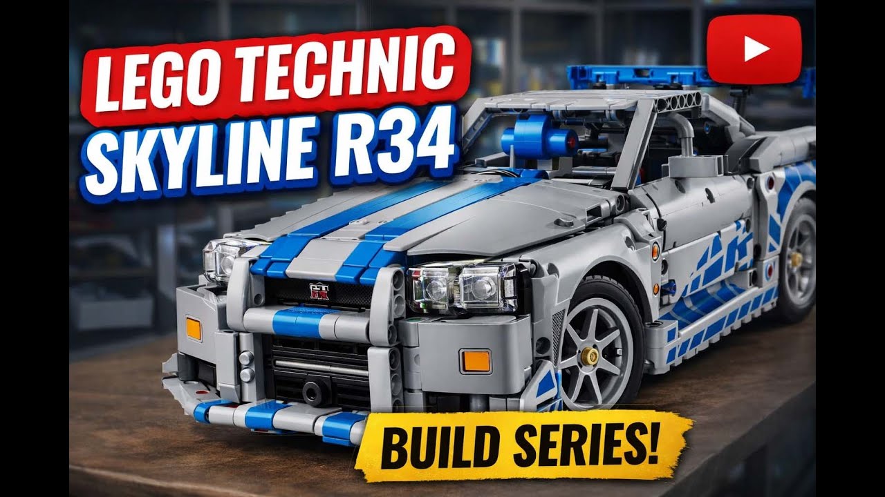 Building a LEGO Technic Nissan Skyline R34 🚗🧩 | Part 1 of 9 | Building Together