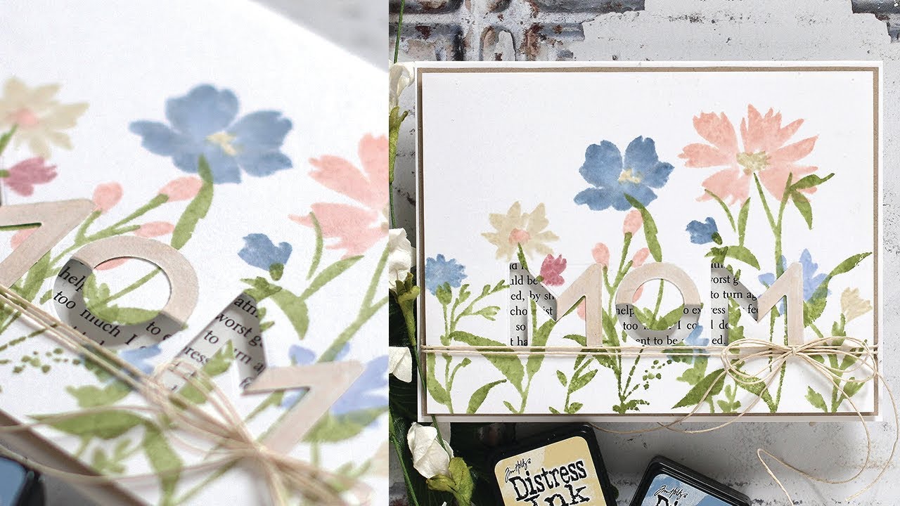 Altenew Wildflower Garded plus Flat and Fold Alphas with Shari Carroll