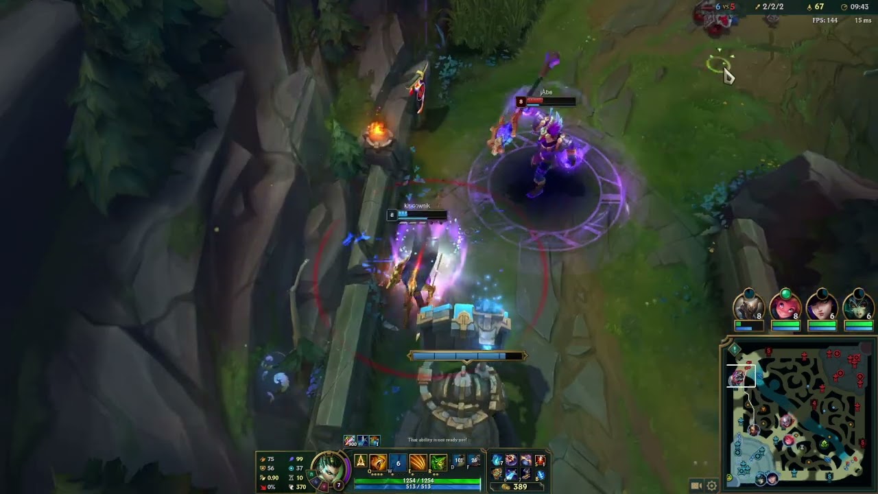 Nidalee gapping Seju lvl 18 vs lvl 12