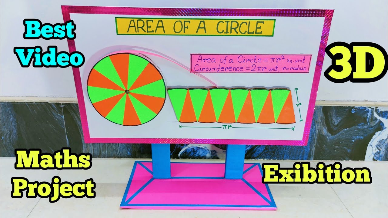 Area of a Circle ⭕#maths working mode #maths project#craft#mathsmodel#B.edmodel#maths Exibition TLM👍