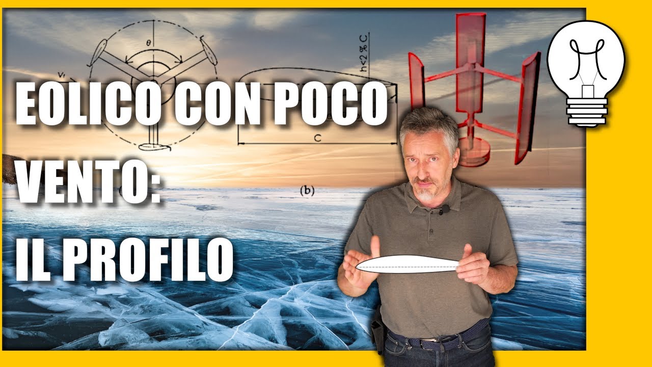 Generatore eolico per poco vento - profilo del rotore Darrieus H