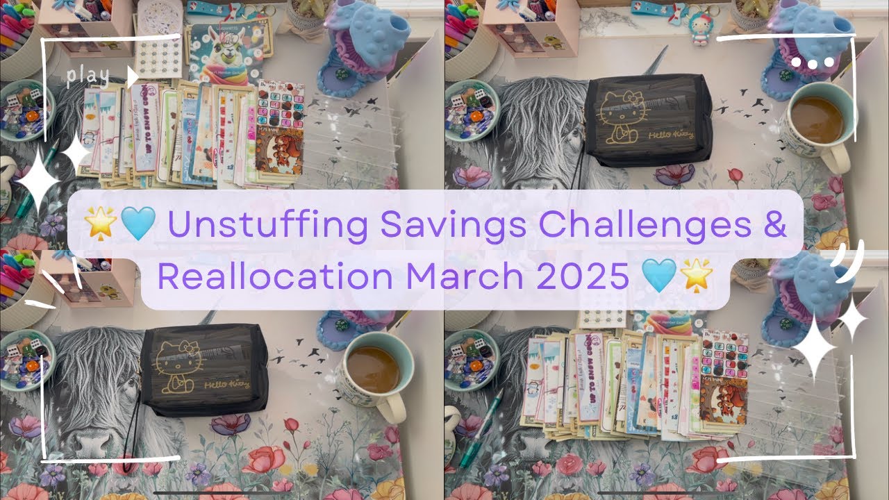 🩵🌟Unstuffing Savings Challenges & Reallocation How much did I save?  