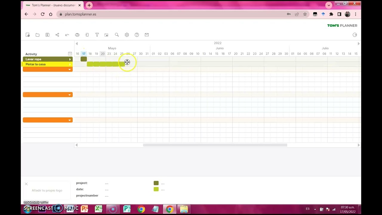 Tutorial Diagrama de Gantt Fase 6 Módulo 22