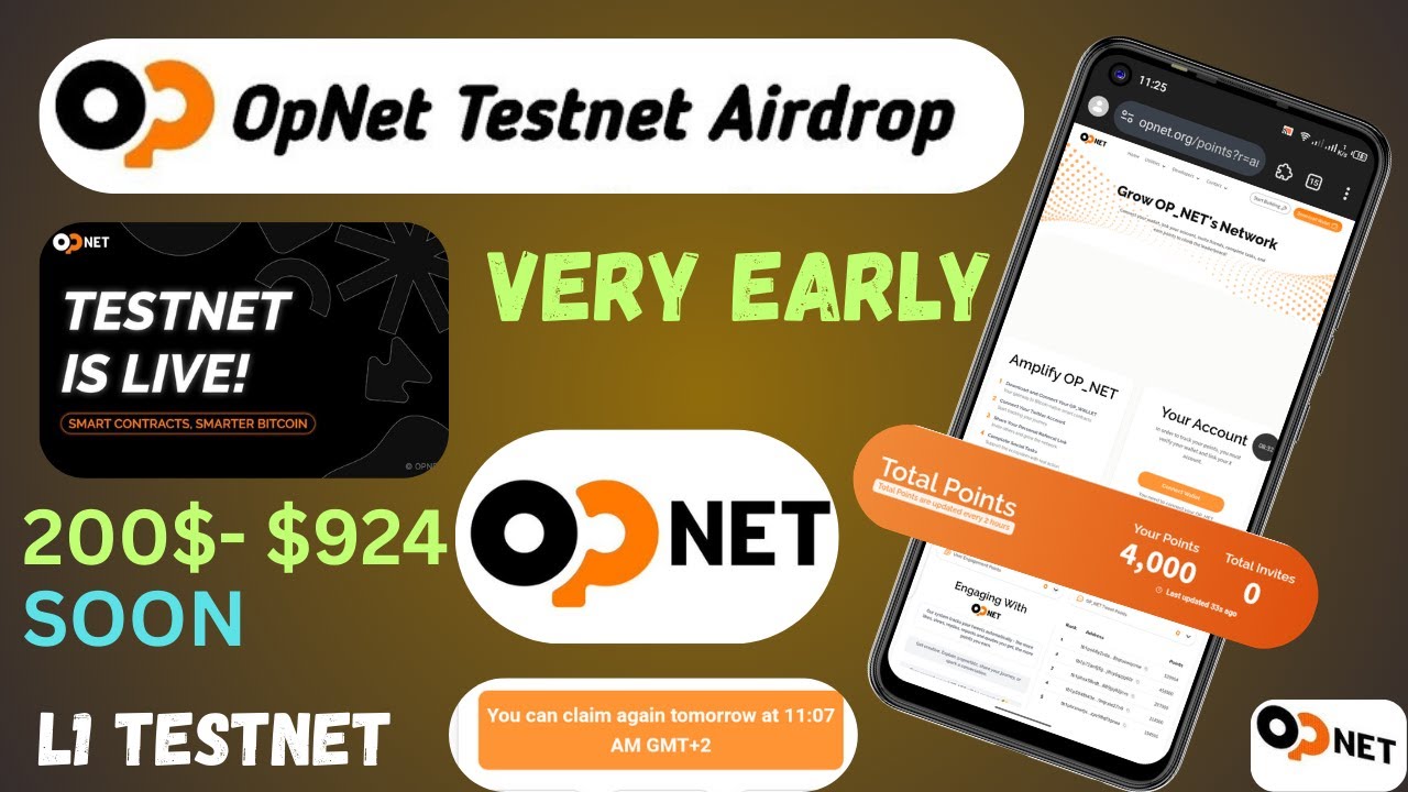 OPNET TESTNET AIRDROP start mining full process || new  free TESTNET update || make money online