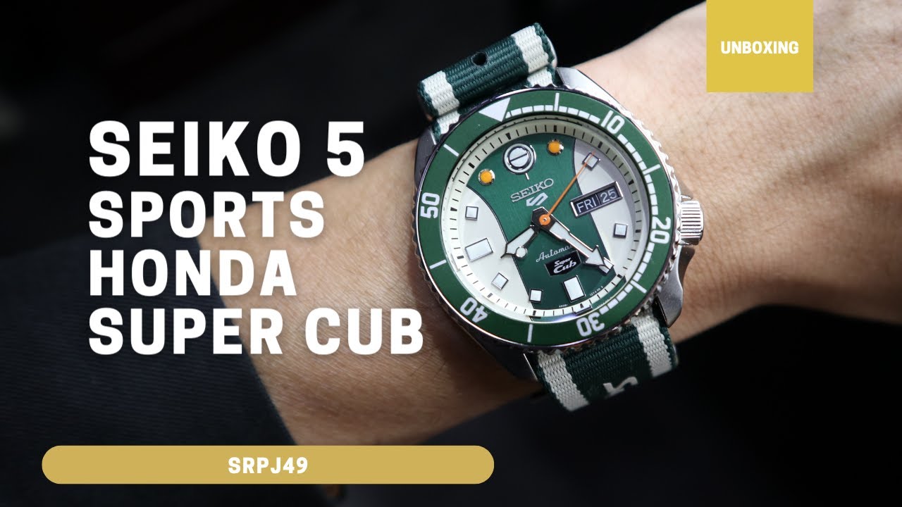 Unboxing Seiko 5 Sports Honda Super Cub Limited Edition SRPJ49