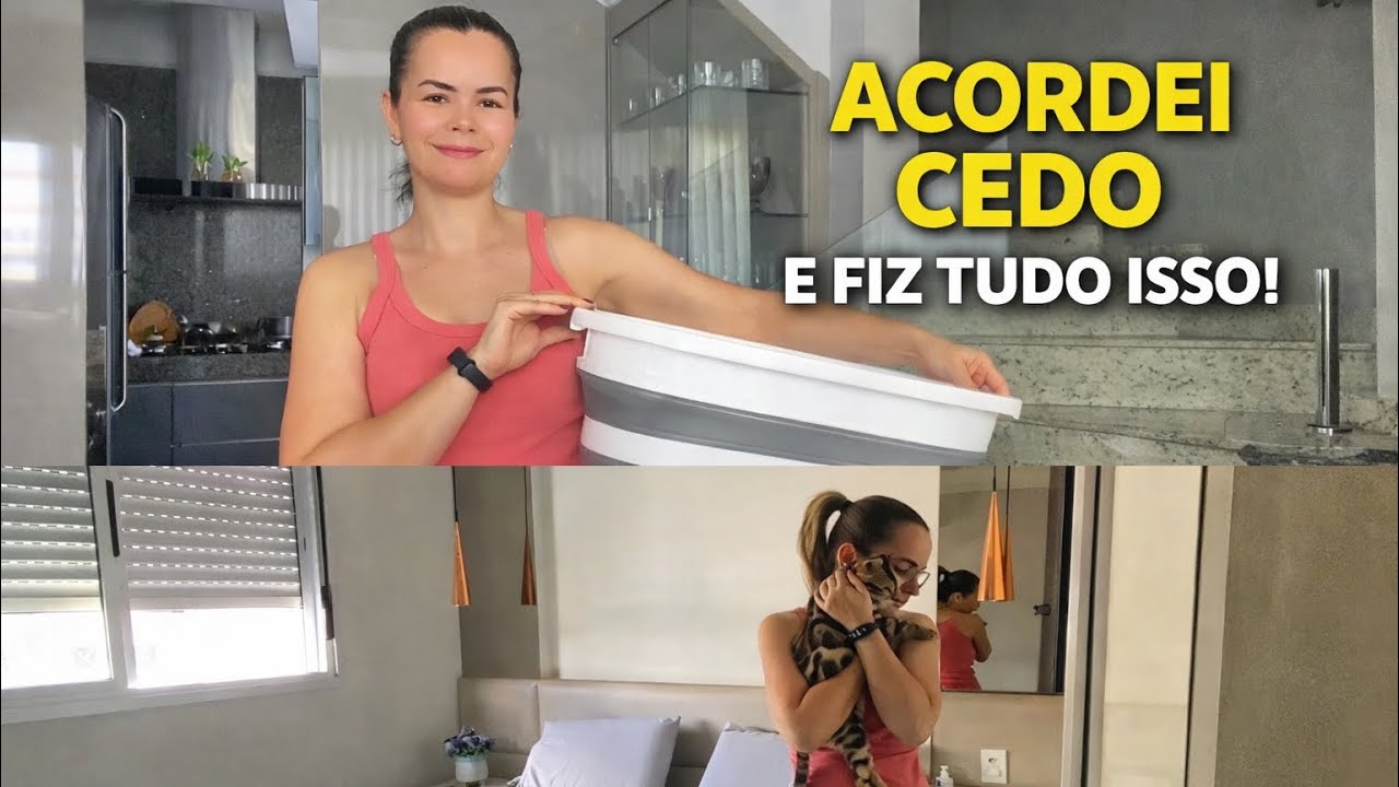 “Rotina real + Cuidando do jardim + Limpeza e organização da casa + Faxina no banheiro”