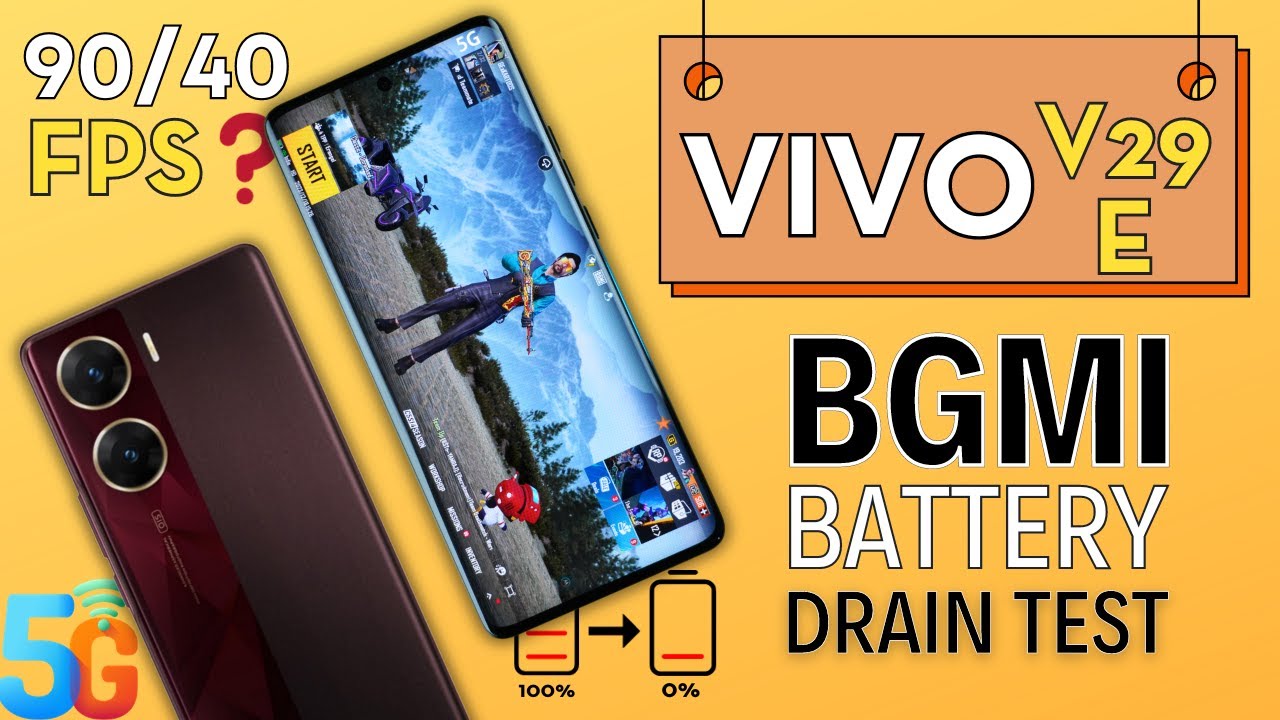 Vivo V29e BGMI Battery Drain Test || Non-Stop  🔥🔥 #vivov29e