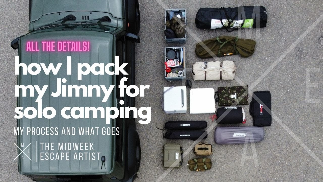Jimny Solo Camping &mdash; как упаковать вещи в маленькую машину, чтобы обеспечить полный комфорт в лаг...