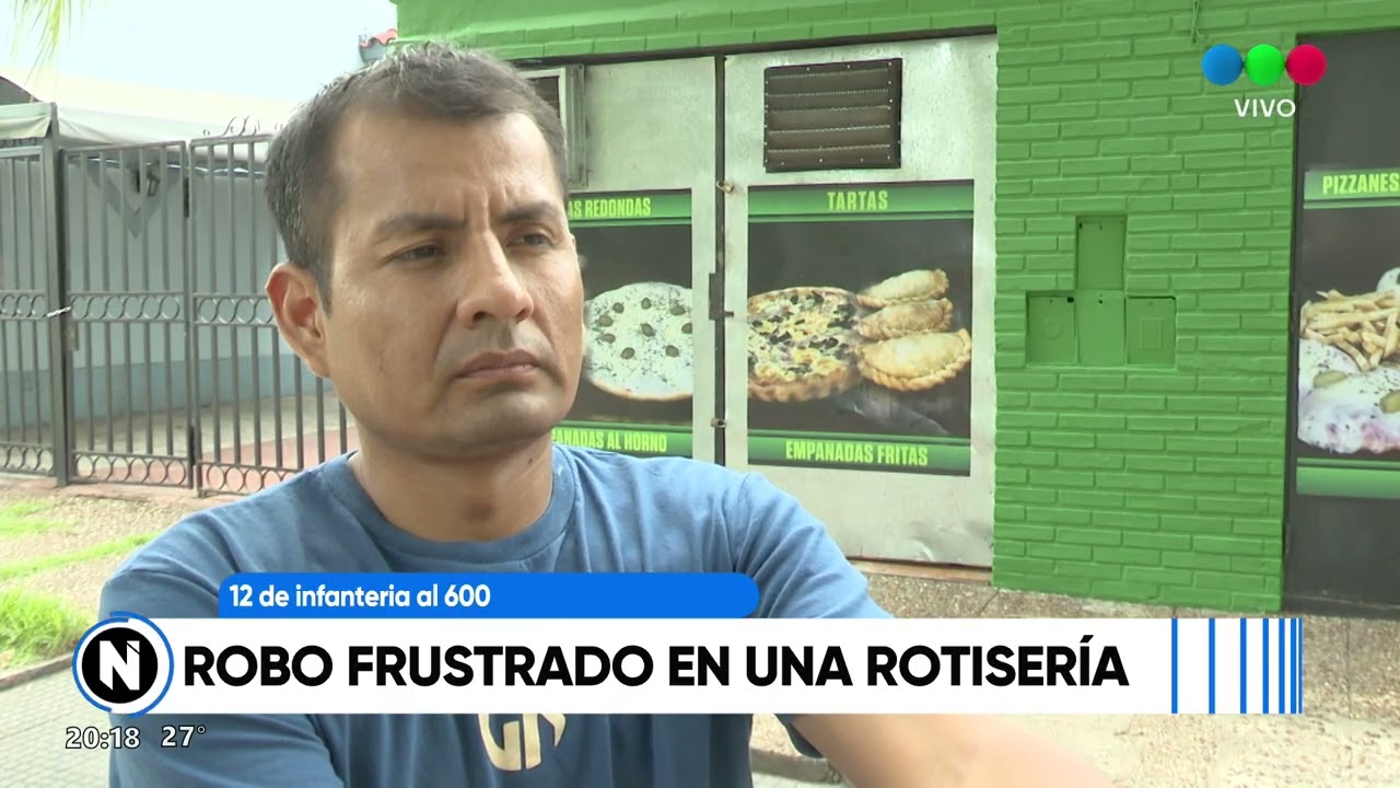 Robo frustrado en una rotisería