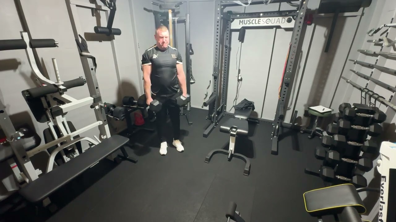 5am home gym Tuesday work out back and biceps