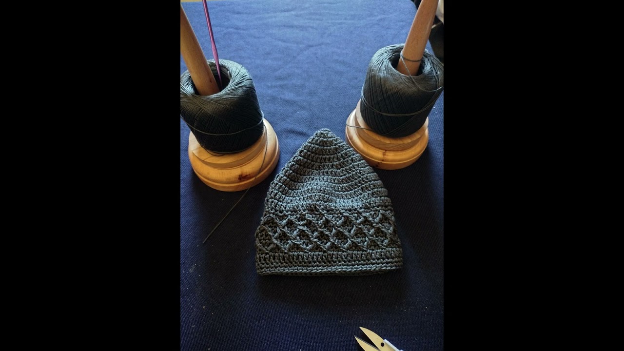 Crocheted A Motif Hat