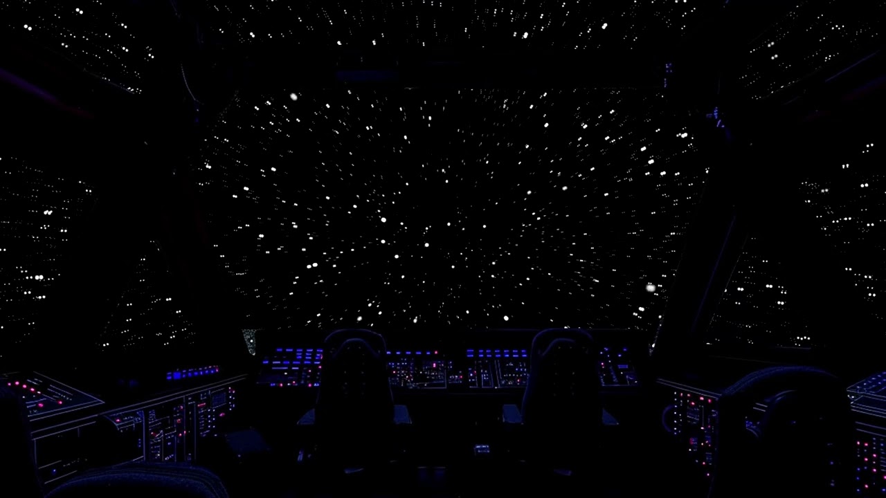 Starship & Galaxy Ambience | White Noise ASMR | Floating Bed in Space | 24 hrs