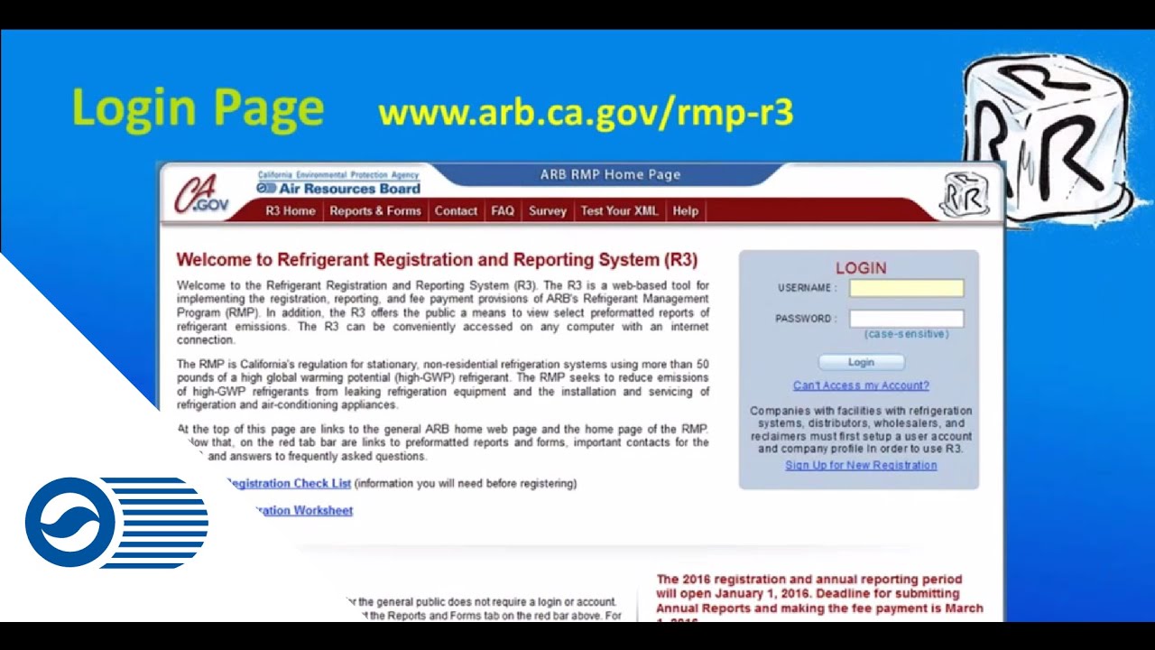2016  RMP R3 Registration and Reporting Webinar