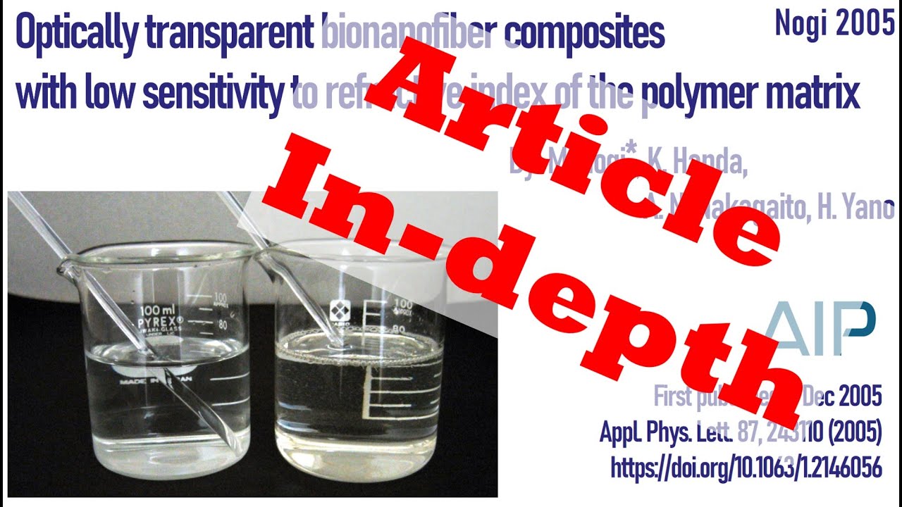 [ARTICLE 2005] In cellulose nanofiber composites, transparency & refractive index