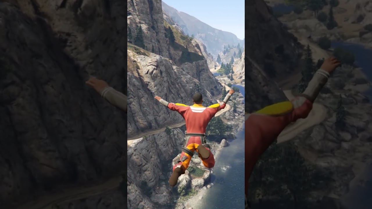 GTA 5 - Прыжок с парашютом Железнодорожный мост 