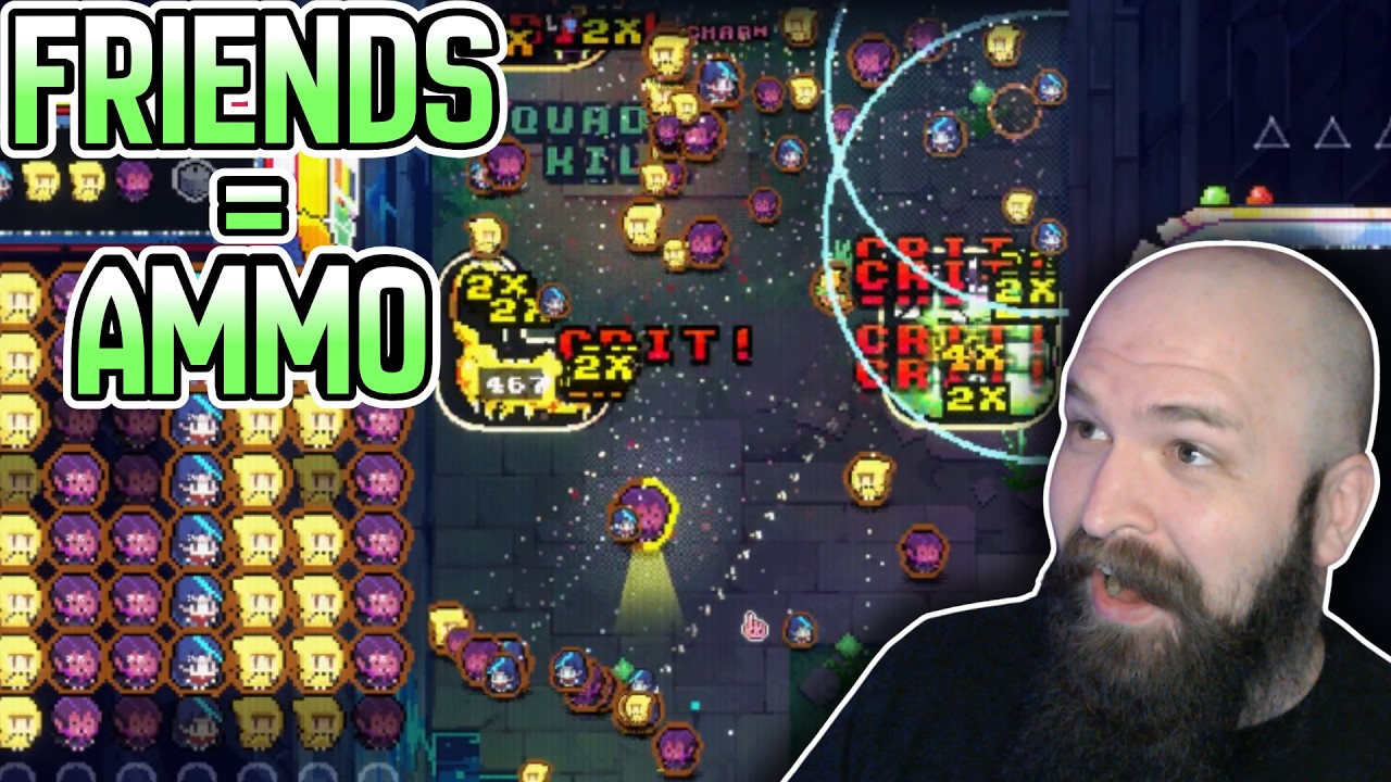 Friends = Ammo in this FANTASTIC Brick Breaking Roguelite (100FRIENDS)