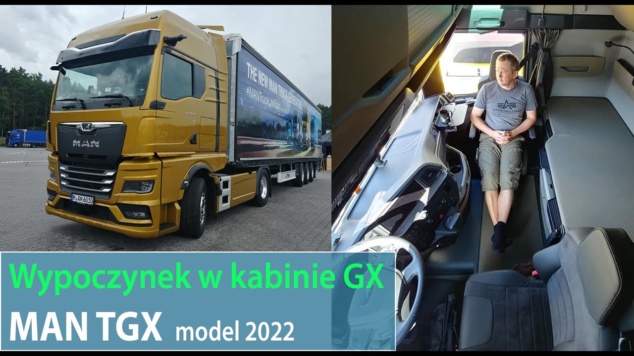 Odpoczynek w kabinie GX: nowy MAN TGX 2022 z fotelem Vario, Optiview. New neue TGX cabin interior