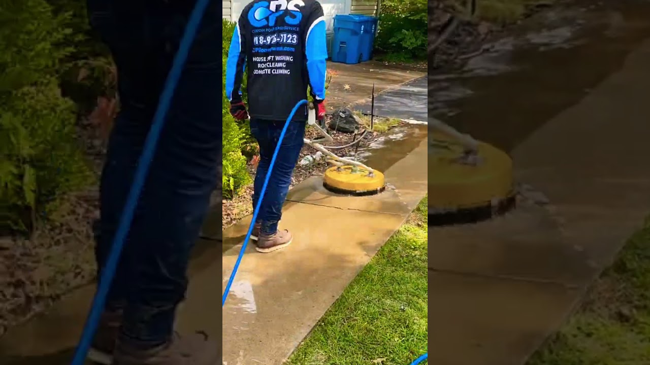 Cleaning a dirty sidewalk #shorts