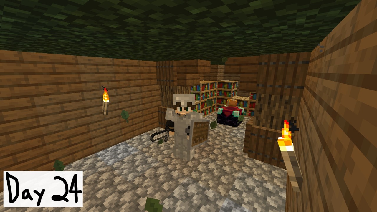 Our Secret Room | One Minecraft Day at a Time – Day 24