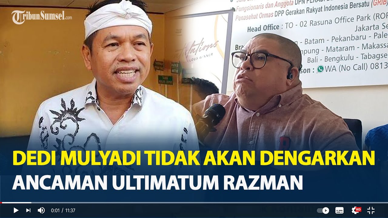 Respon Dedi Mulyadi Soal Ultimatum Razman Terkait Ormas GRIB, Tidak akan Dengarkan Ancaman