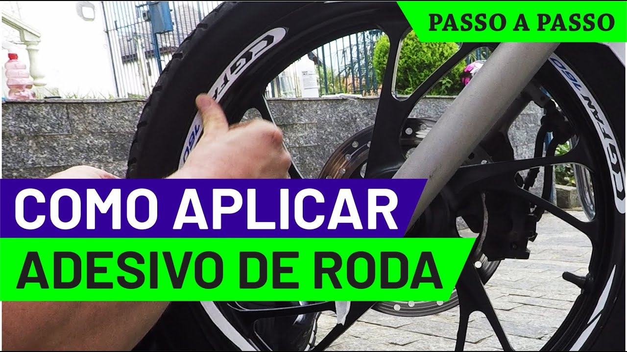 COMO APLICAR ADESIVO DE RODA DE MOTO ( Passo a Passo )