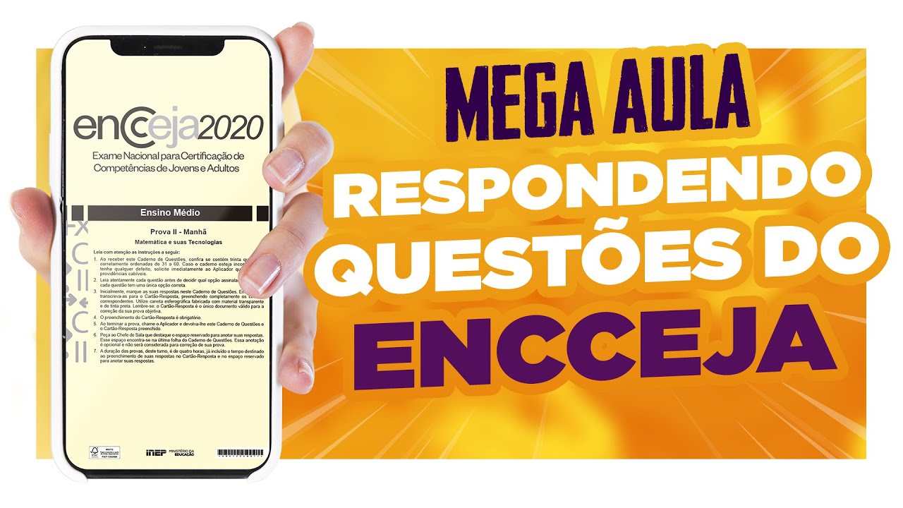 Respondendo QUEST&Otilde;ES ENCCEJA | Aula para ENCCEJA 2020