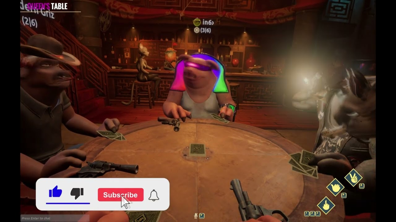 I made him rage quit in Liar's Bar