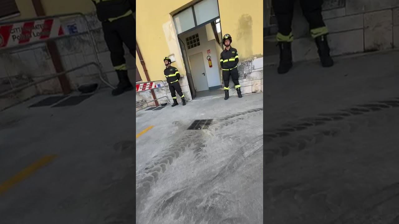Ritiro bandiera vigili del  fuoco.