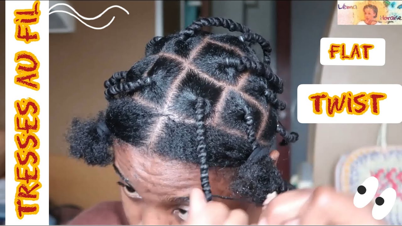 MA COIFFURE TRESSES AU FIL SUR CHEVEUX COURTS