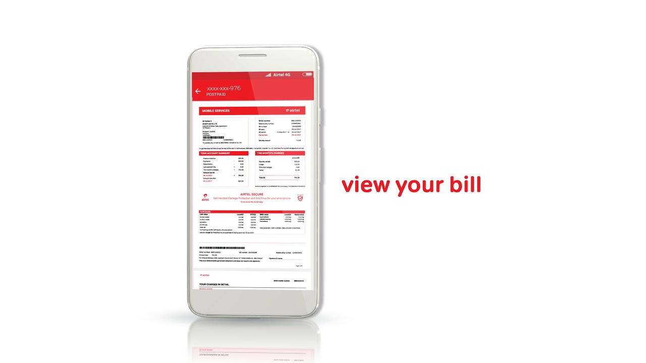 How can I check my postpaid bill online?