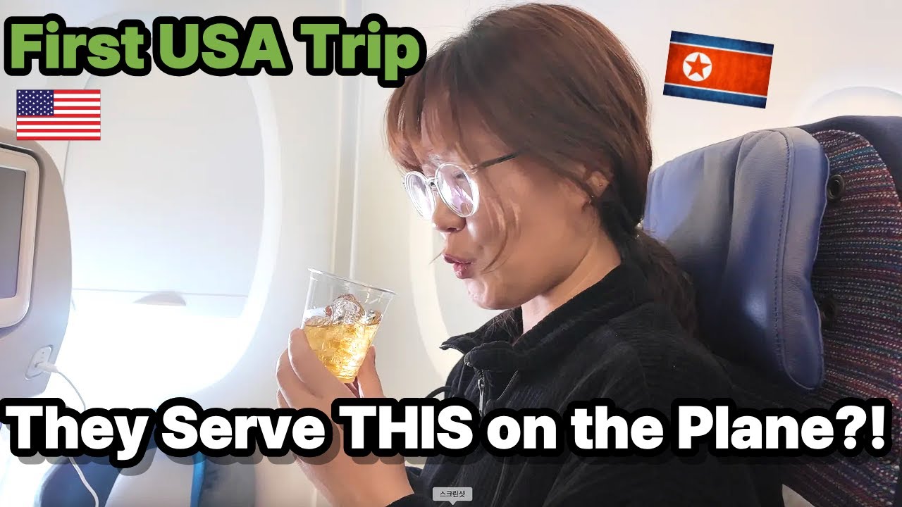 🇺🇸First US Trip EVER: 🇰🇵North Korean Defector's Shocking Reaction to ENDLESS Airplane Meals!