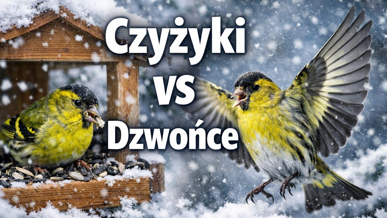 🐤💛Czyżyki vs dzwońce - odważne maluszki w karmniku!☀️🎶@NaturinaKadryNatury 
