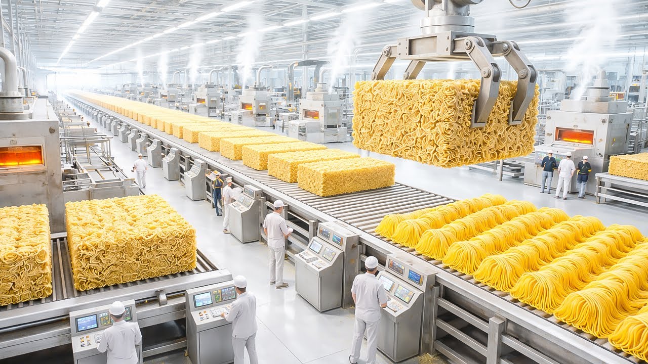 Inside A Modern Instant Noodle Factory: From Raw Dough To Finished Cup Noodles