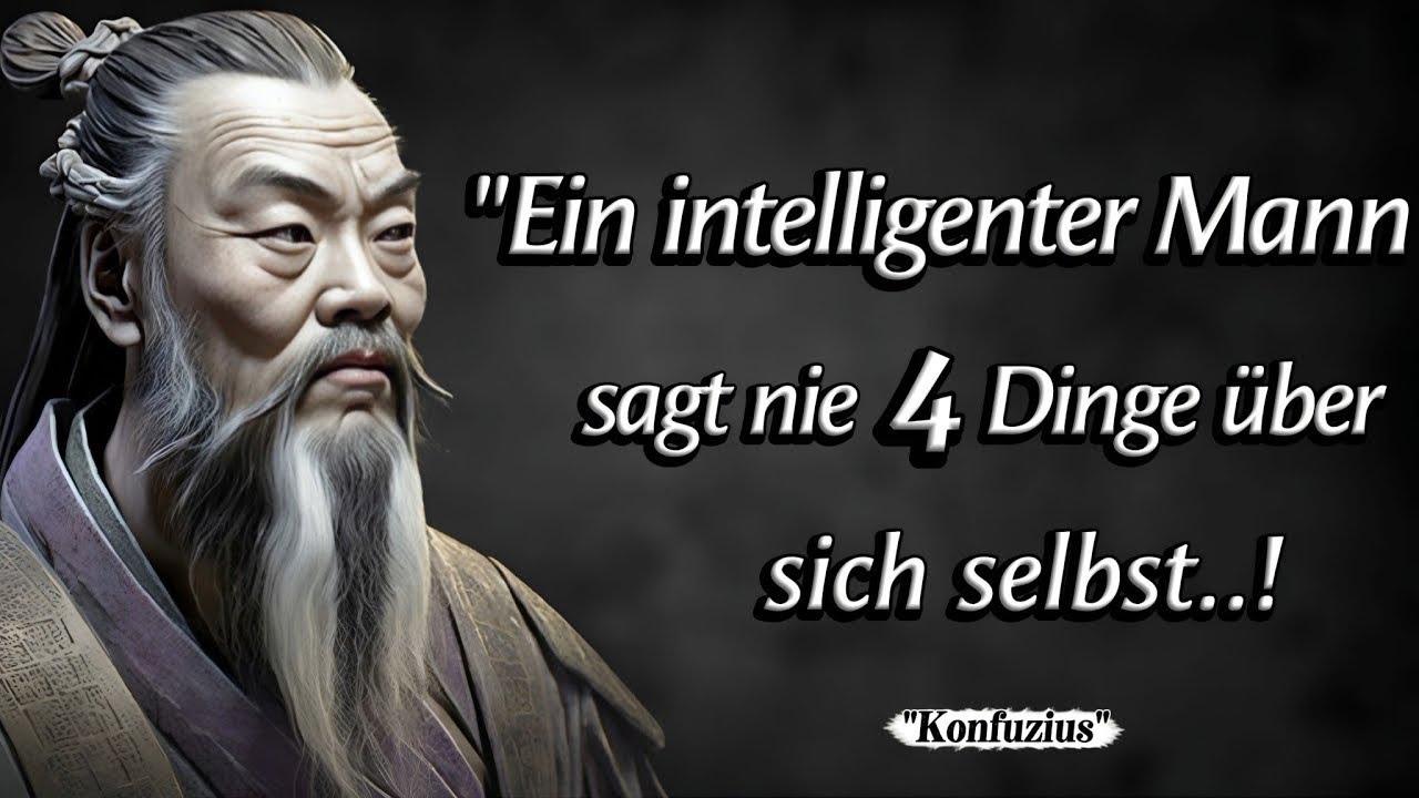 Konfuzius zitate: Ein weiser Mann verrät niemals diese vier Wahrheiten über sich selbst 