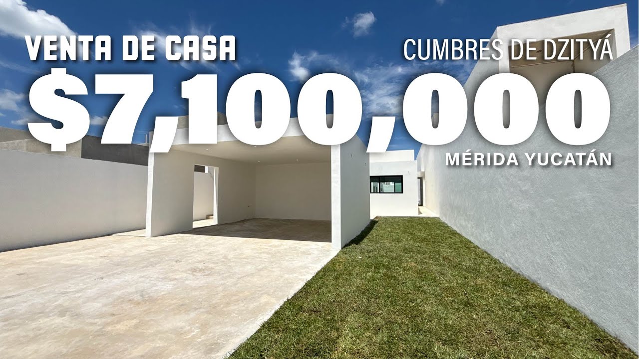 VENTA DE CASA EN MÉRIDA YUCATÁN | Cumbres de Dzityá | Casa de una planta con diseño amplio