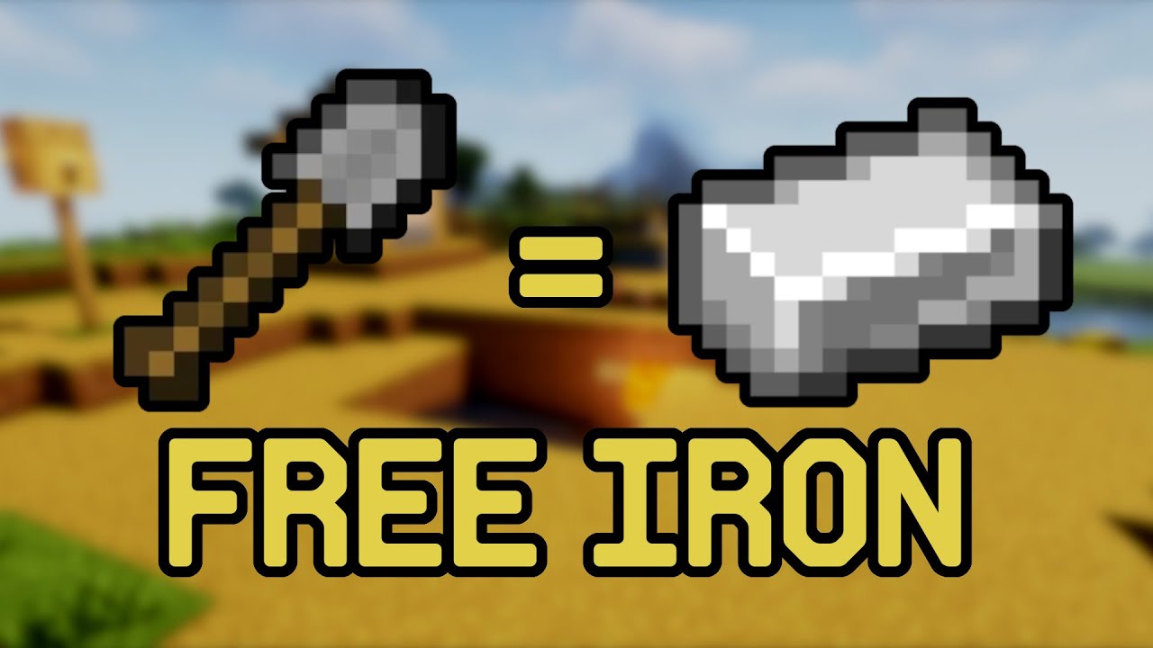 Super Easy Early Game Iron Farm | No Zombie