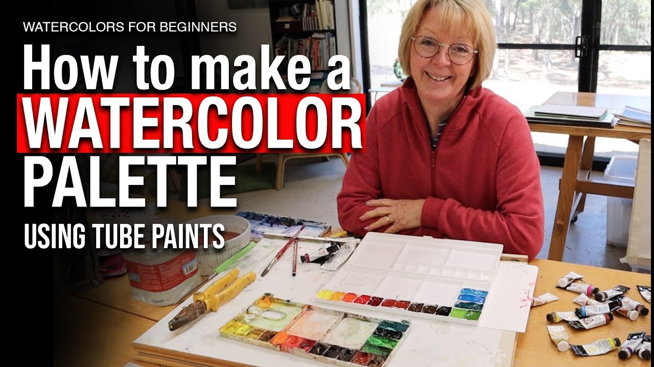 Make a watercolor palette using tube paints