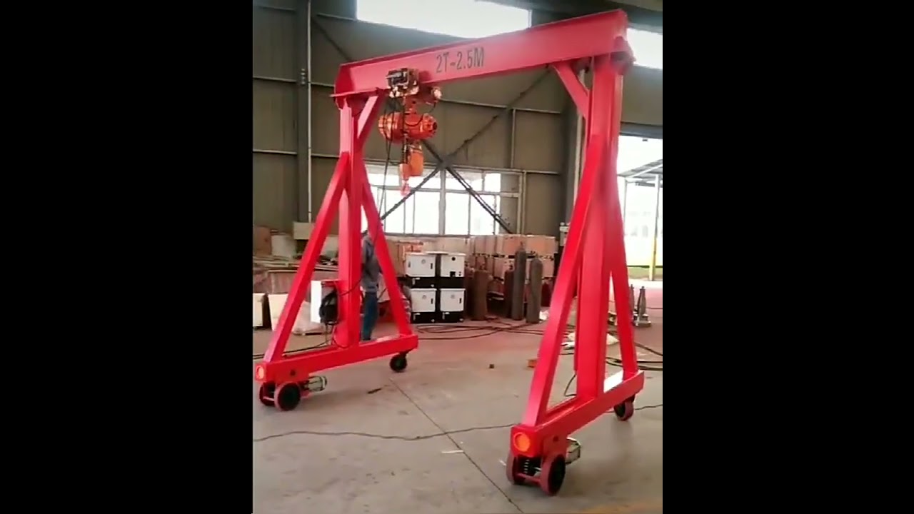 5t Lifting Warehouse Manual Portable Gantry Crane Remote Control