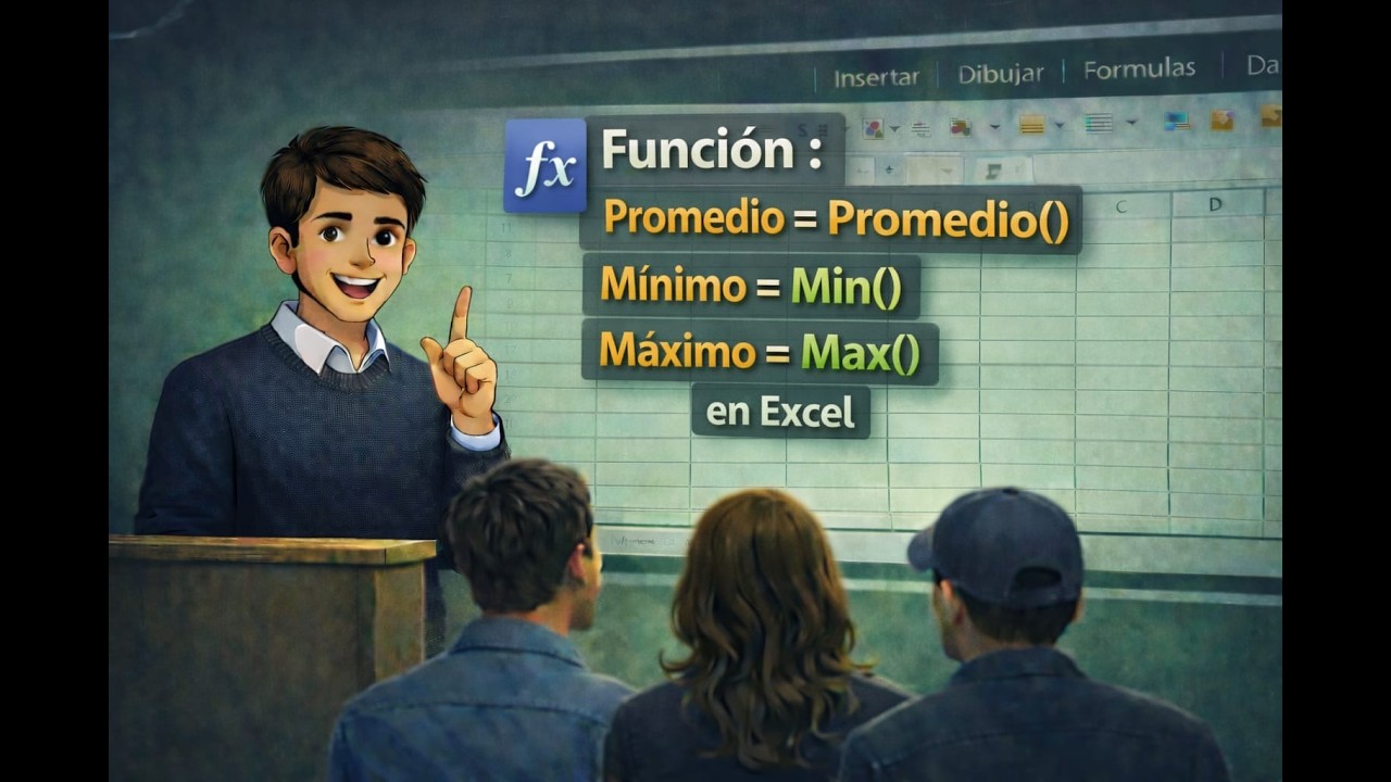 Curso de Excel Básico - Cap 13 | Cómo usar PROMEDIO, MÍNIMO y MÁXIMO en Excel.