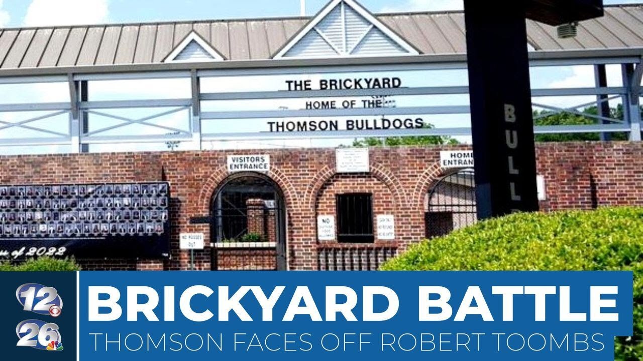 Thomson faces off with Robert Toombs in the brickyard