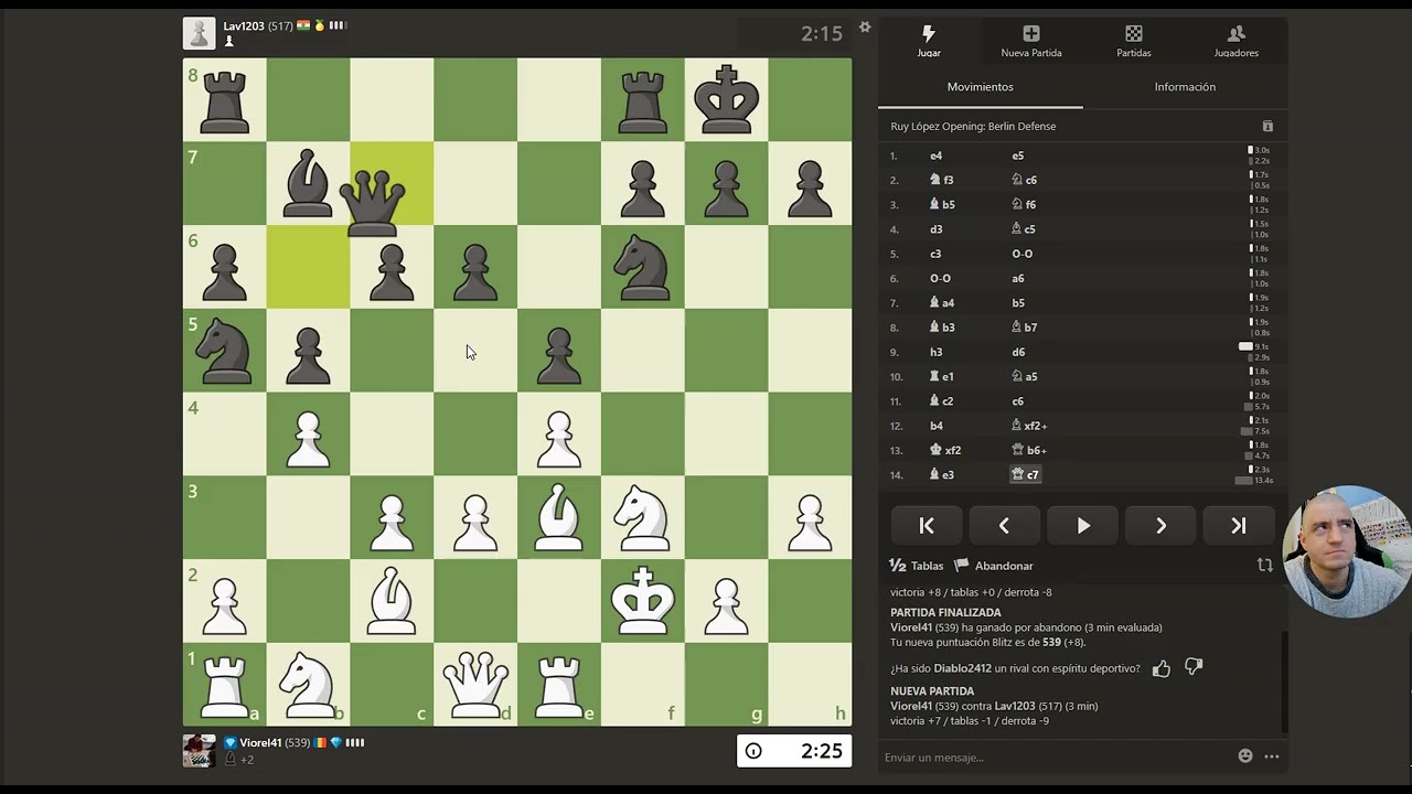 Partidas de ajedrez a tres minutos comentadas 27