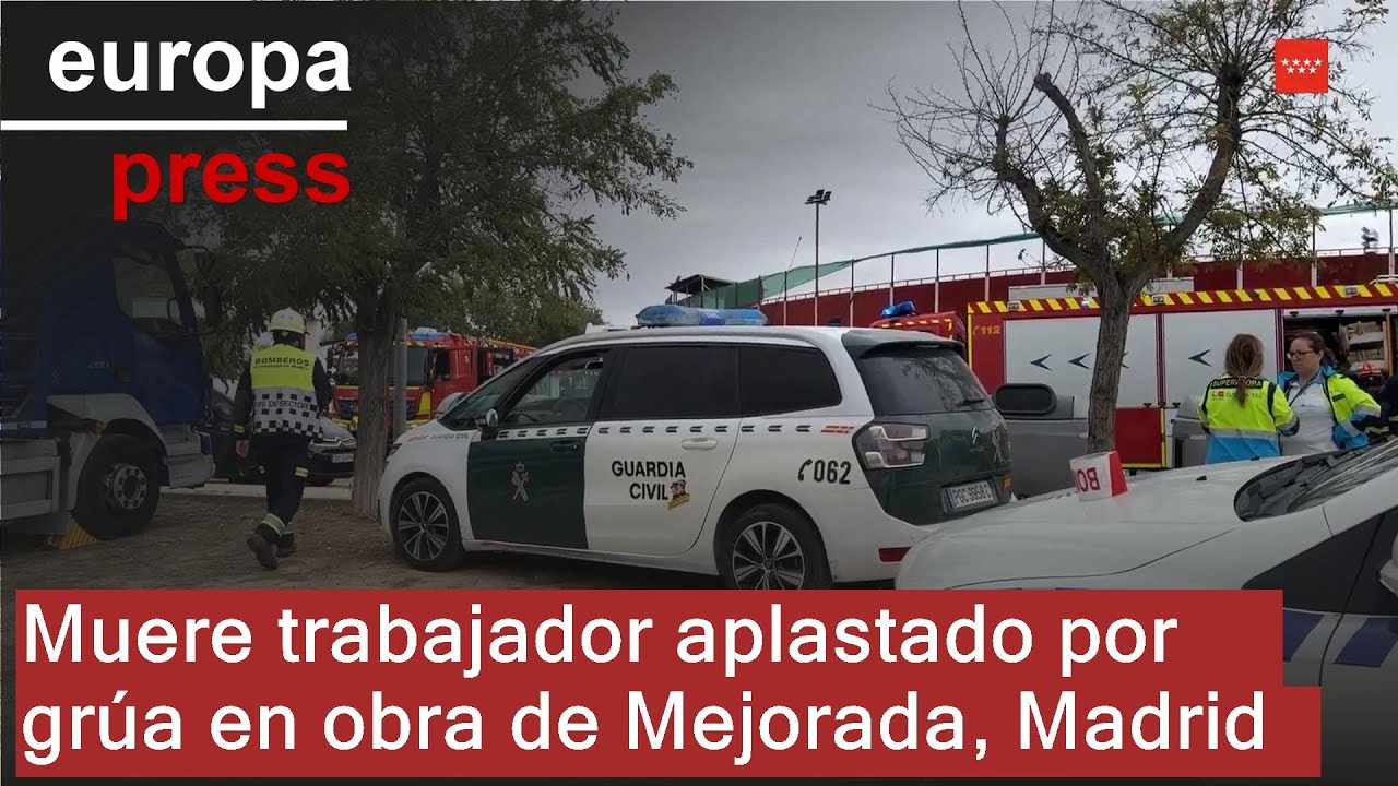 Muere un trabajador aplastado por una grúa en una obra de Mejorada del Campo (Madrid)