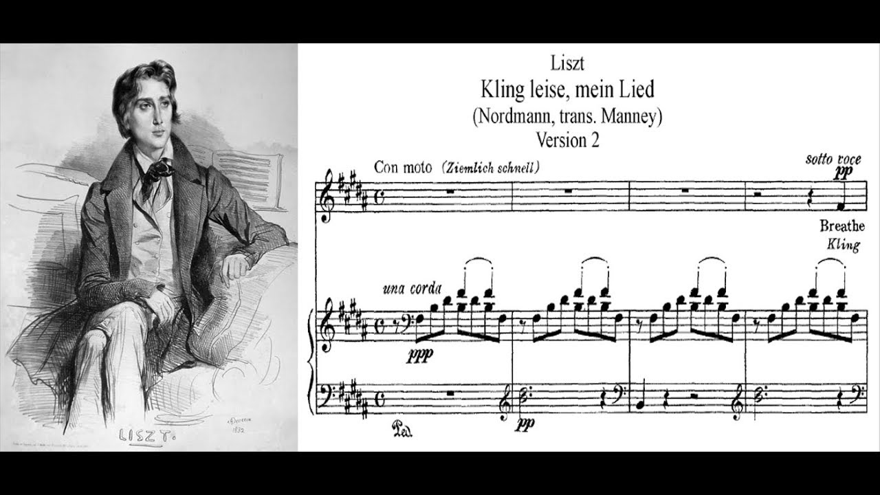 Franz Liszt - Kling leise, mein lied (sheet music and lyrics)