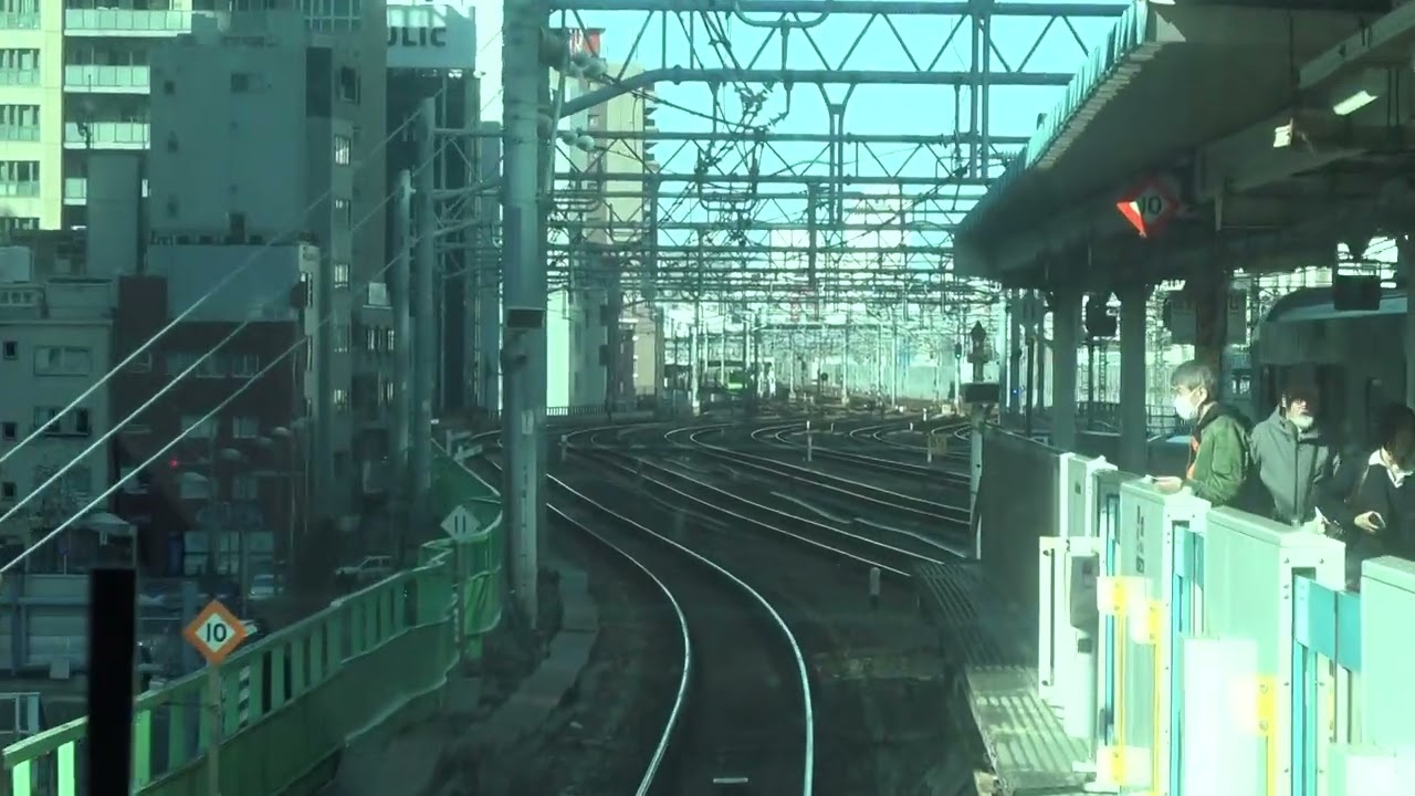春の京浜東北線 神田駅～秋葉原駅～御徒町駅間を走行する快速E233系の前面展望（2026年3月）