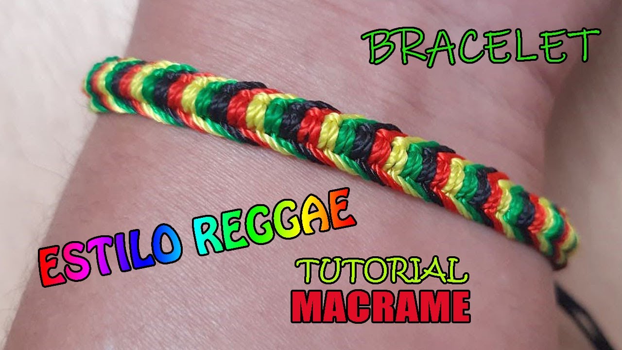 Como hacer PULSERA ESTILO RASTA fácil y rápido | REGGAE STYLE FRIENDSHIP BRACELET /Tutorial Macrame