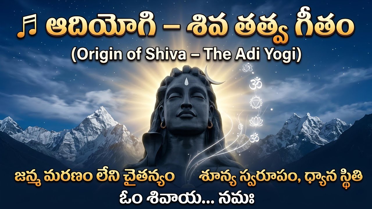 శివుడు దేవుడికంటే అతీతం | Adiyogi Shiva | Shiva Is a State of Consciousness | Telugu Devotional song