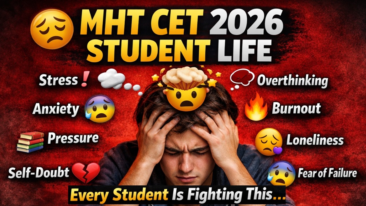 MHT CET 2026 Student Life | How TO Handle Stress , Pressure , Overthinking ,  Fear Of Exam etc...