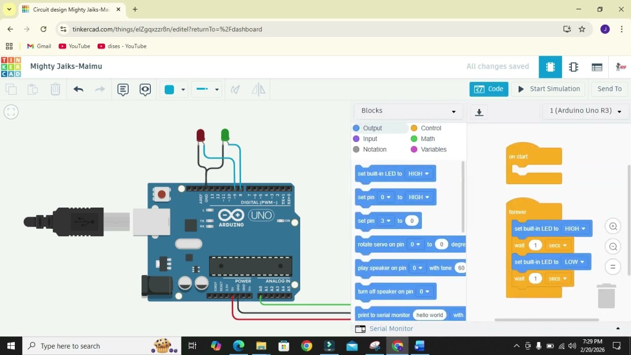 #11 Temperature Sensor with LED Indicator in Tinkercad | Arduino Project Tutorial