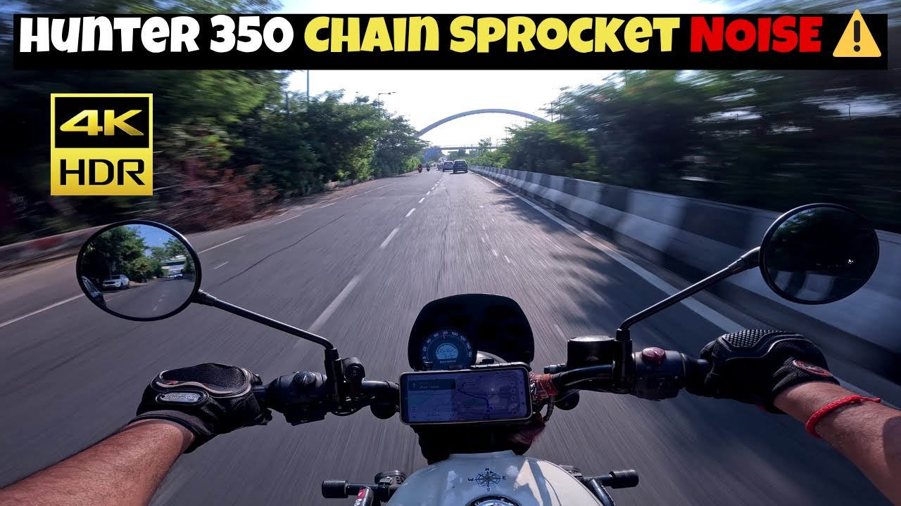 Hunter 350 Ride Test with Chain Sprocket Problem | Real Sound of Faulty Chain Sprocket